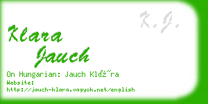klara jauch business card